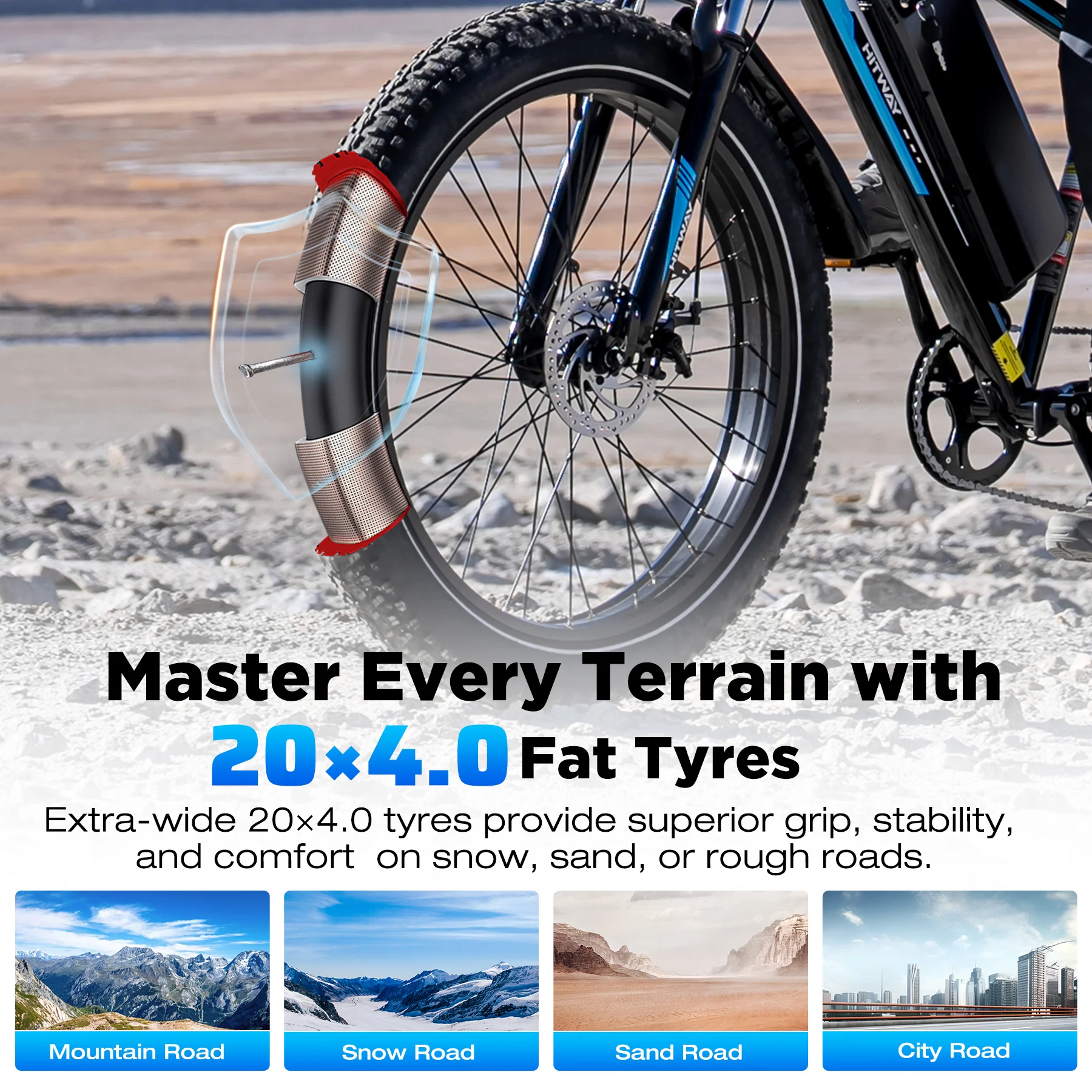 BK15 4.0 Fat Tyre Electric Bike - Image 4