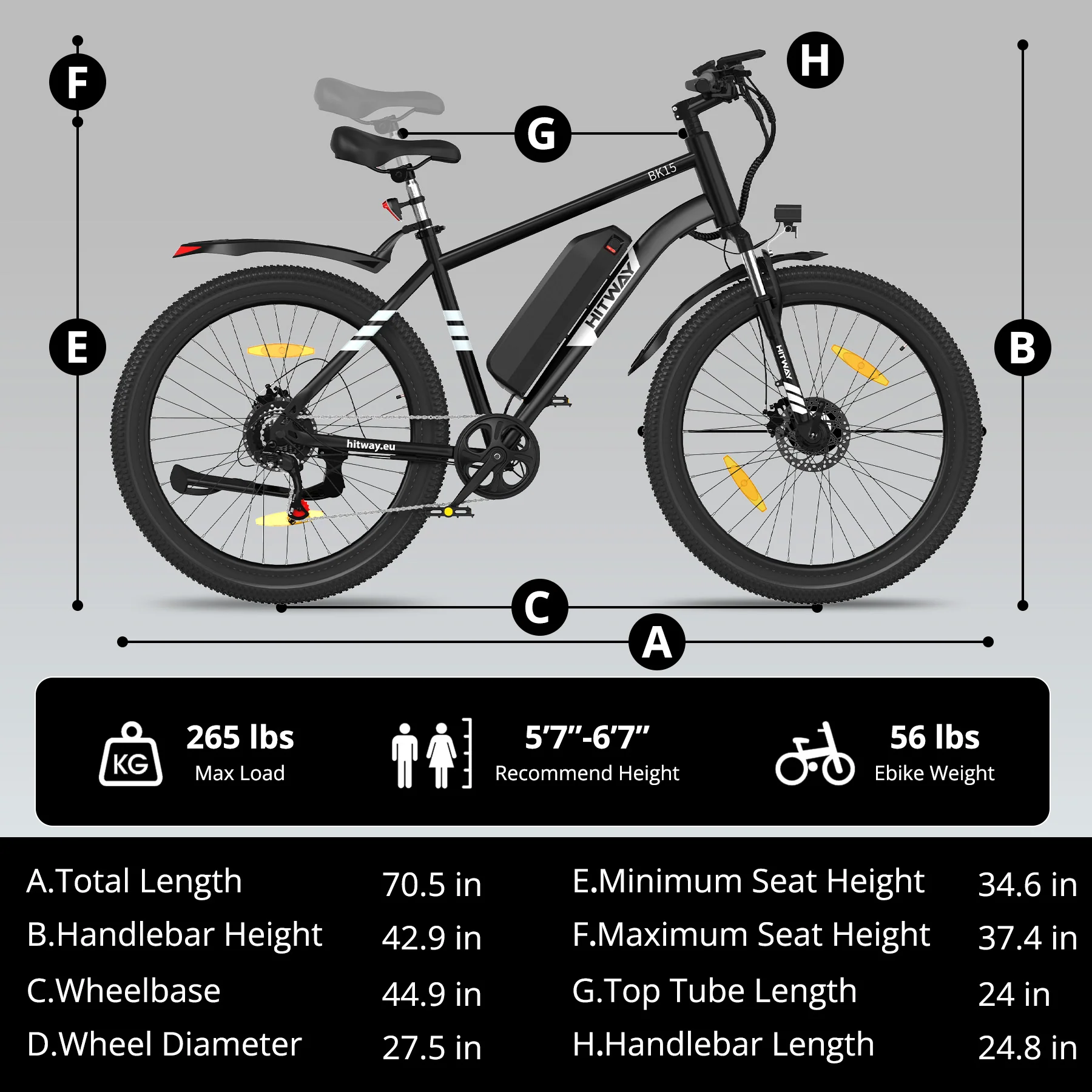 BK15P 27.5 inch Electric Bike - Image 6