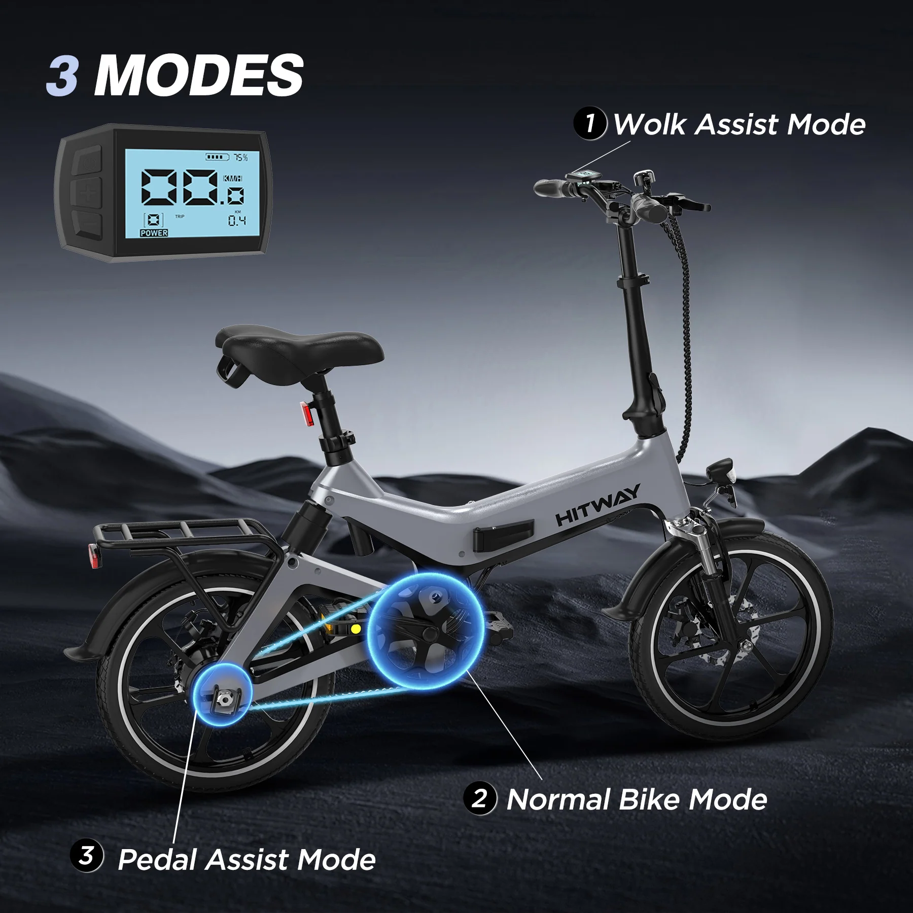 BK2 Folding Electric Bike - Image 7