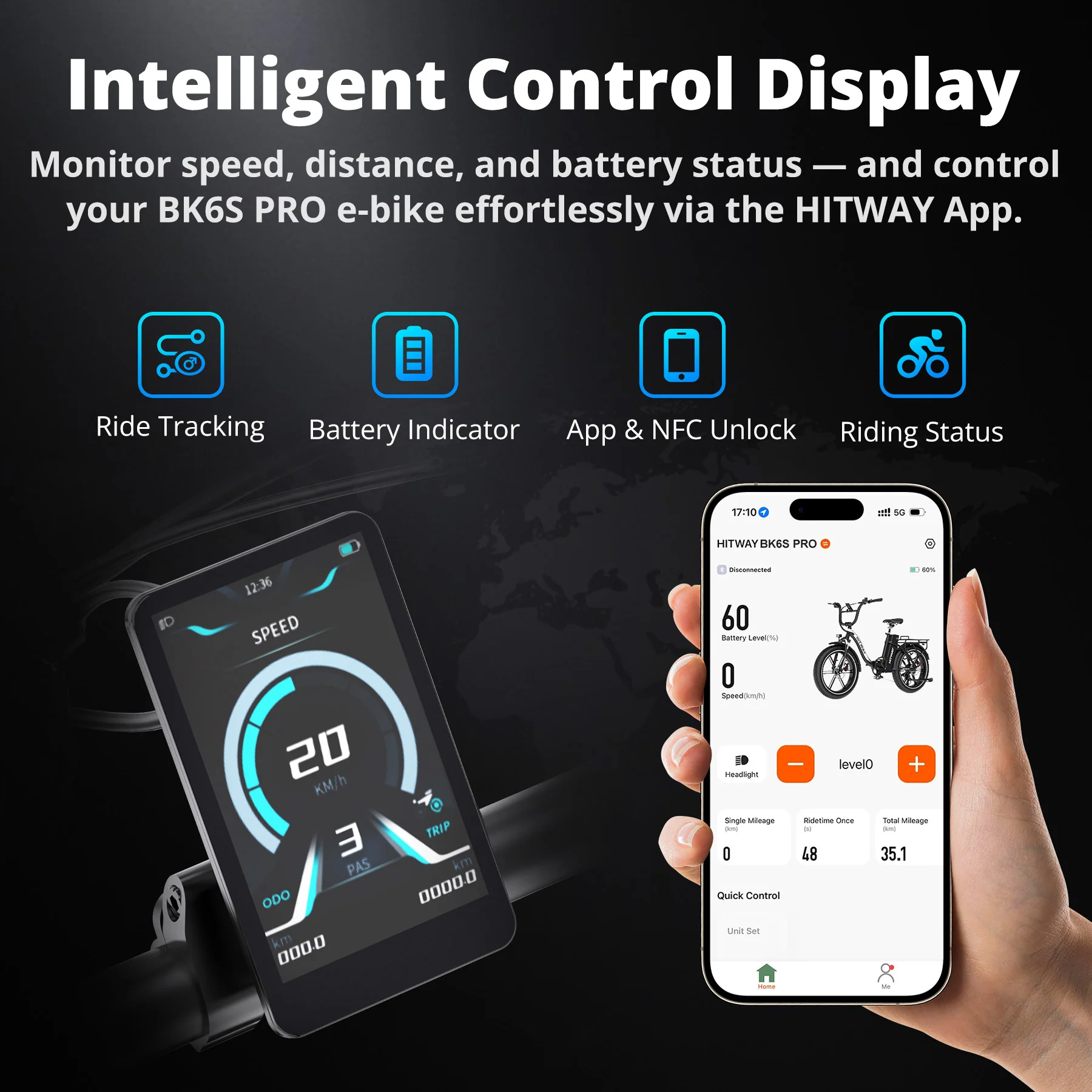 BK6S Pro Folding Electric Bike - Image 3